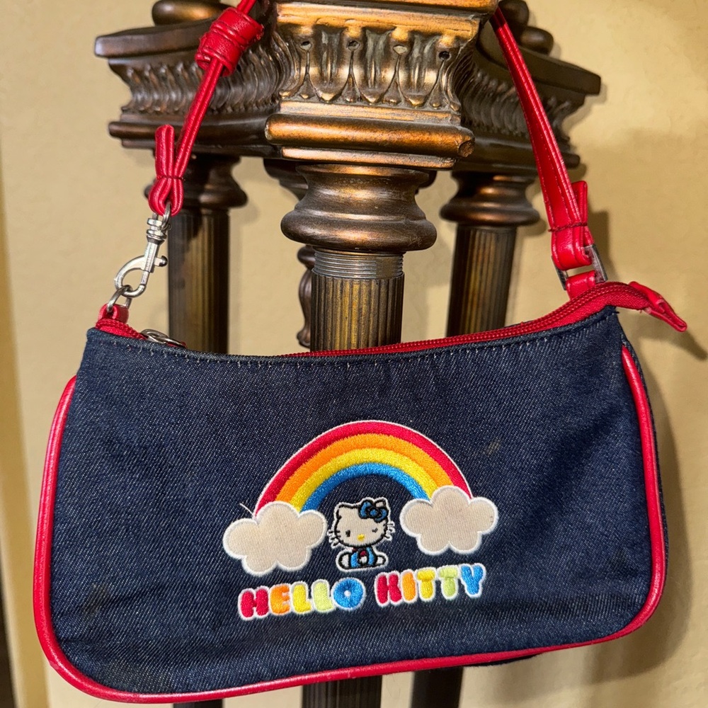 Vintage Hello Kitty Denim Pochette Bag